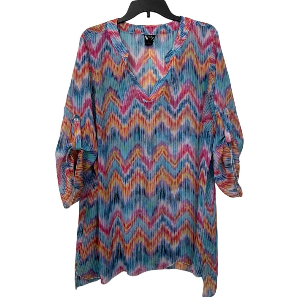 Vibrant Multicolor Chevron Women's Top